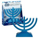Go Menorah – LED, Battery/USB, Metallic Blue