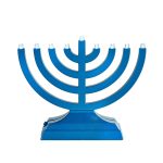 Go Menorah – LED, Battery/USB, Metallic Blue