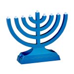 Go Menorah – LED, Battery/USB, Metallic Blue