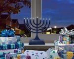 Navy “Dancing Lights” Musical Menorah – Rite Lite – view 3
