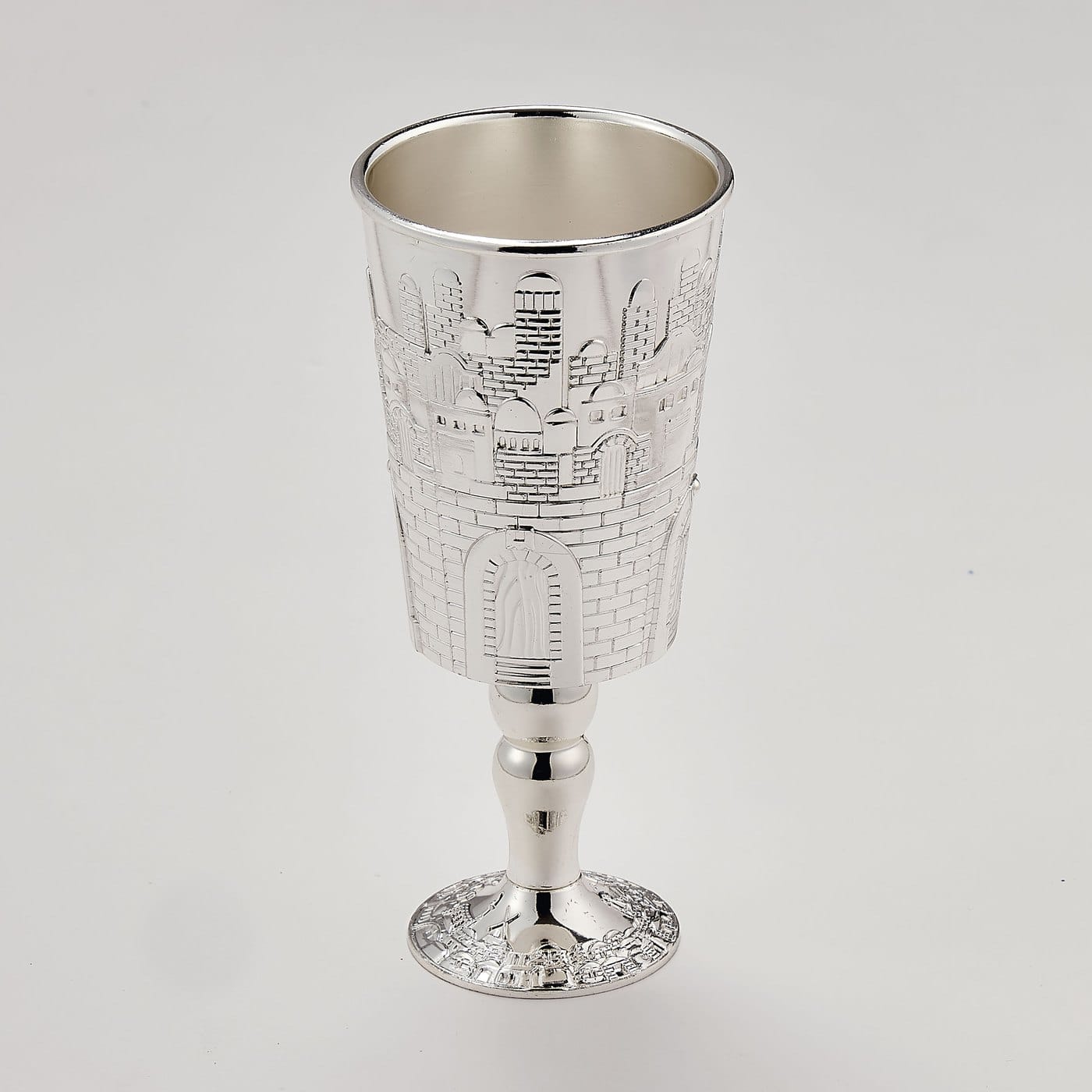 kc-25-1 Jerusalem Design Silverplated Kiddush Cup – Rite Lite