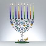 Flowering Tree of Life Hand-Crafted Metal Menorah – Rite Lite