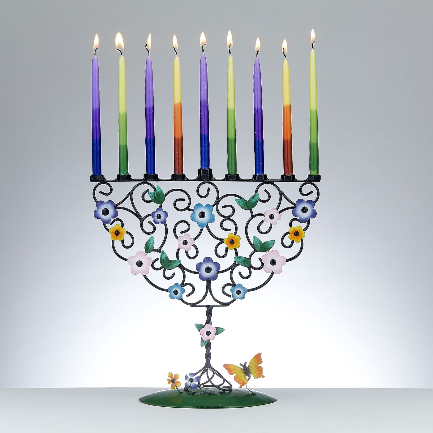 mfc-9-1 Flowering Tree of Life Hand-Crafted Metal Menorah – Rite Lite