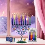 Flowering Tree of Life Hand-Crafted Metal Menorah – Rite Lite – view 2