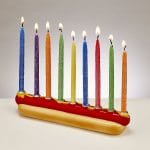 Hand-Painted Hot Dog Ceramic Menorah – Rite Lite – view 2