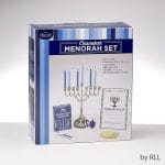 Set Of Silvertone Menorah, Candles, Gelt, Dreidel – Rite Lite