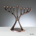 Aluminum Modern Menorah – Antique Copper Finish – Rite Lite