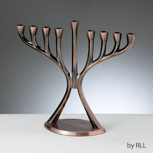 Aluminum Modern Menorah – Antique Copper Finish – Rite Lite