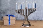 Aluminum Modern Menorah – Antique Copper Finish – Rite Lite – view 2