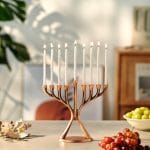 Aluminum Modern Menorah – Antique Copper Finish – Rite Lite – view 3