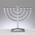 Traditional Hammered Menorah – Polished Aluminum – Rite Lite