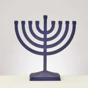 Traditional Menorah – Brushed Matte Navy Finish – Rite Lite
