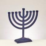 Traditional Menorah – Brushed Matte Navy Finish – Rite Lite – view 3