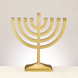 Traditional Satin Gold Finish Menorah – Rite Lite