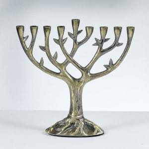 “Tree of Life”™ Menorah,Textured Alumi, Bronze Finish – Rite Lite