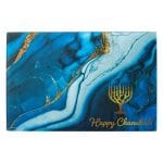 “Blue Marble” Tempered Glass Menorah Drip Tray – Rite Lite