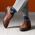 “Rambam Menorahs” Adult Crew Socks – Rite Lite – view 3