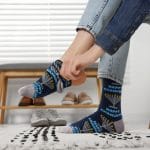 “Rambam Menorahs” Adult Crew Socks – Rite Lite – view 4
