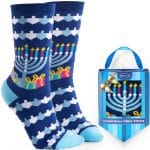 “Ugly Sweater” Chanukah Adult Crew Socks In Dreidel Box – Rite Lite – view 4