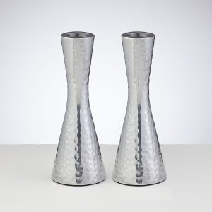 Hammered Polished Aluminium Candlesticks – Rite Lite
