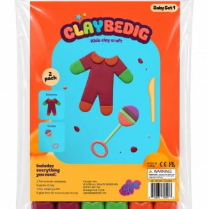 Claybedig Baby Set #1 (Stretchie & Rattle)